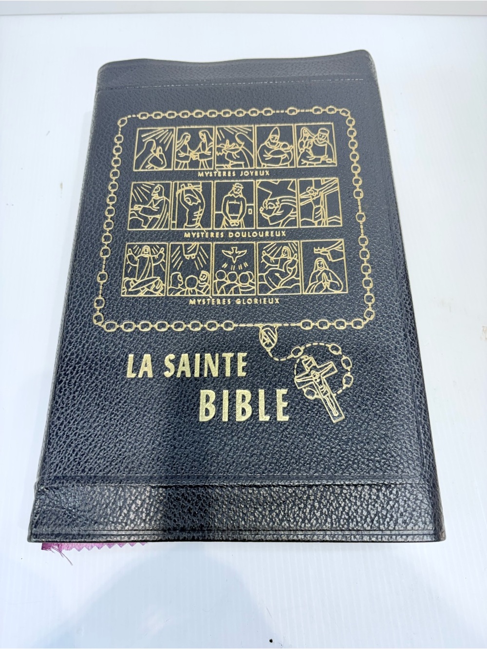 La Sainte Bible - Blue Faux Leather Cover
